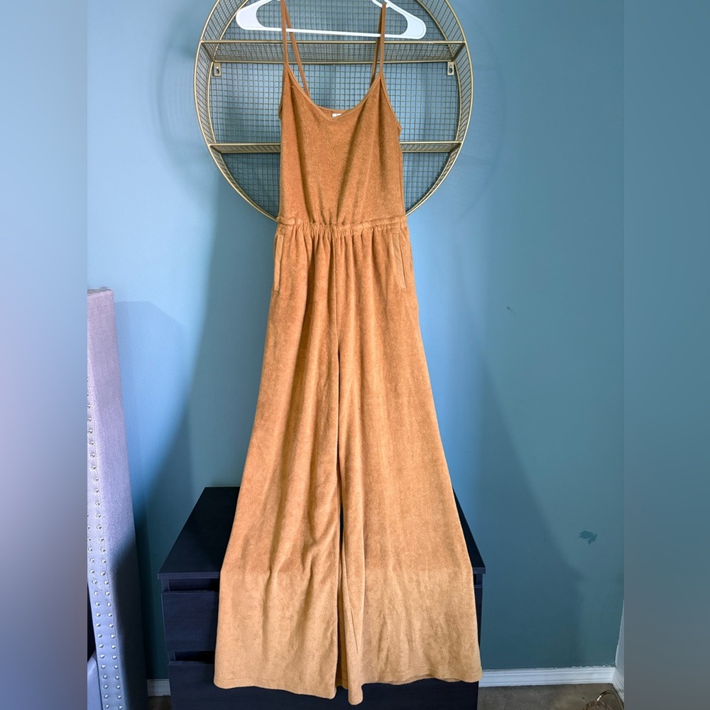 OFFLINE by Aerie Wide-Leg Jumpsuit Size XS Camel Color NWT - Picture 8 of 11